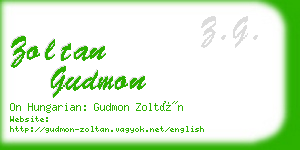 zoltan gudmon business card